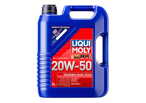 Envase de aceite LIQUI MOLY LIQUI MOLY TOURING HIGH TECH 20W50 MINERAL - GL 5LT grado 20W50 - Lubricentro Piloto