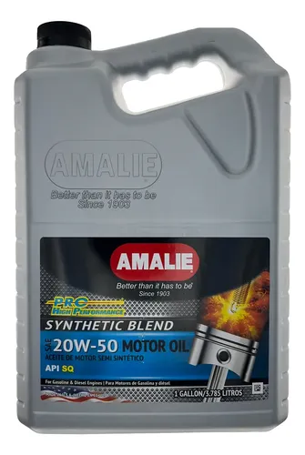 Envase de aceite AMALIE AMALIE PRO HIGH PERFORMANCE SYNTHETIC BLEND 20W50 - GL grado 20W50 - Lubricentro Piloto
